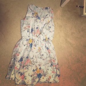 Blue floral dress